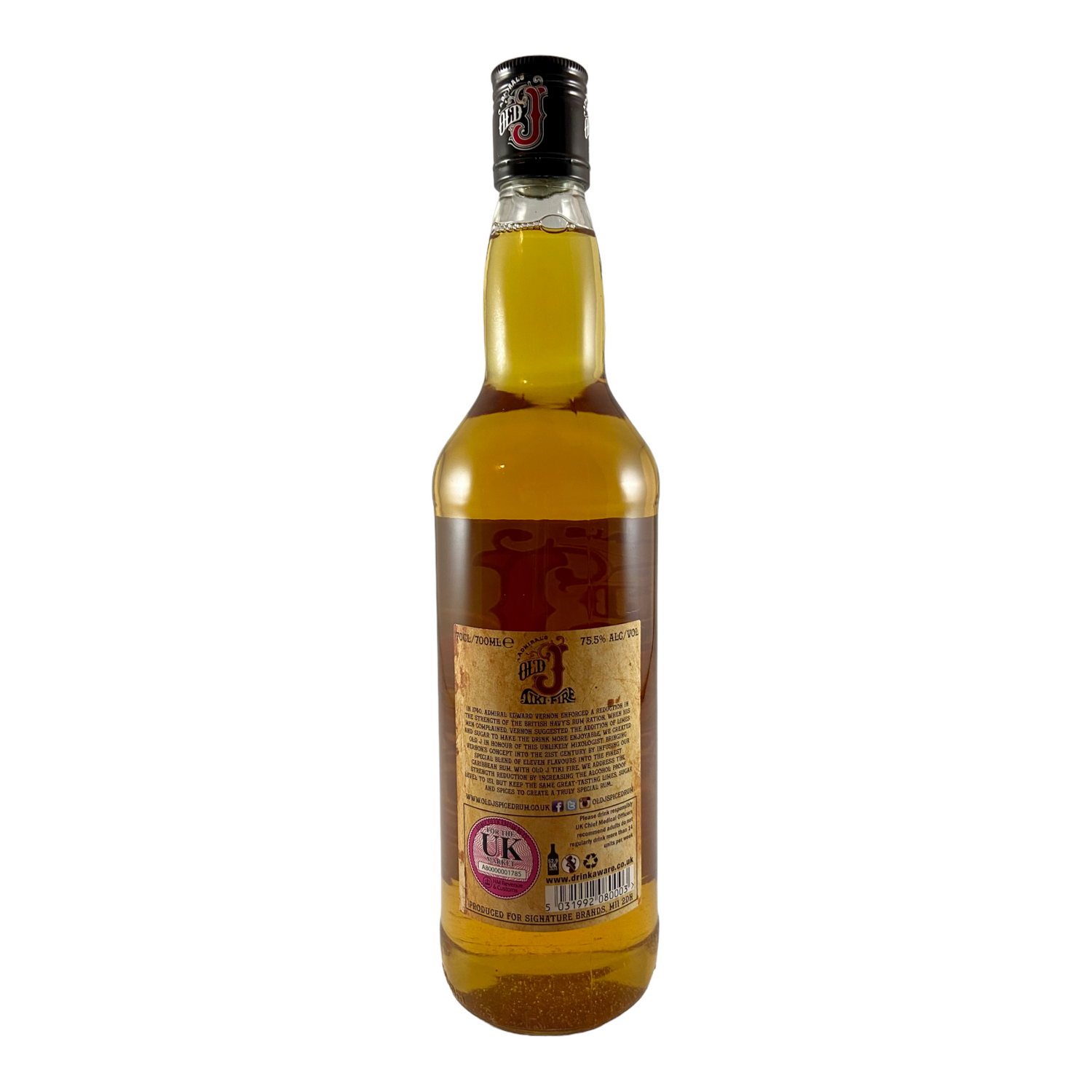 Old J Fire Tiki Spiced Rum - Dramante